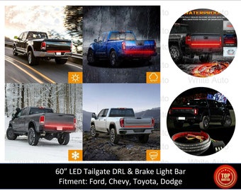 LED STRIP LIGHTS, Dodge, Truck Driver Gifts, Brake Light Decal, Custom TailgateReverse BrakeLight Bar forChevy Ford Toyota DodgeTruck