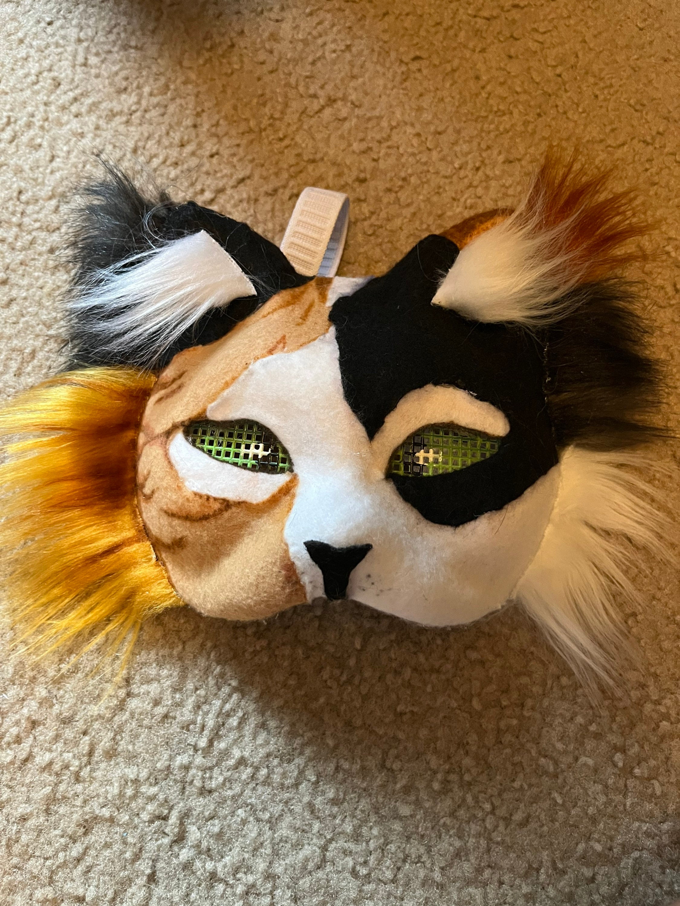 Calico therian cat mask