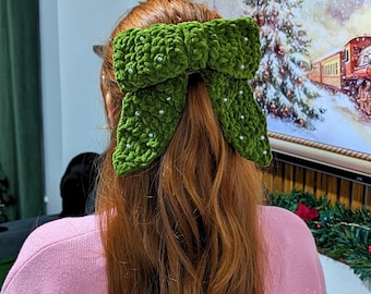 Crochet Bow Pattern, Crochet Bow Garland, Easy Crochet Bow Tie for Crochet Hair Accessories, Crochet Gifts - Brunaticality