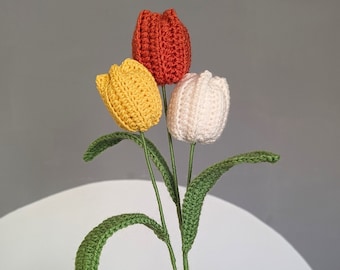 Patrón de tulipán a crochet: Ramo DIY (Patrón PDF)