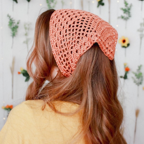 Crochet Beltania Bandana Pattern, Kerchief Crochet Pattern, Crochet Bandana Pattern by Brunaticality