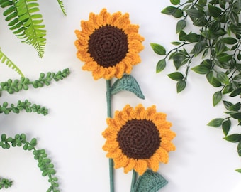 Crochet Sunflower Pattern, Sunflower for Bouquets, Sunflower, Crochet Sunflower, Crochet Written Pattern, Brunaticality