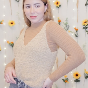 Top Crochet Pattern - Trendy Cozy Top - Fluffy Yarn by Brunaticality