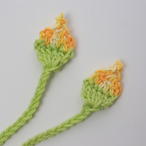 Rose Bud Crochet Pattern, crochet rose bud chart and written instructions, flower crochet pattern, tiny flower crochet pattern