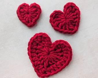 Crochet Heart Pattern: 3 Sizes, Beginner Friendly (PDF Pattern)