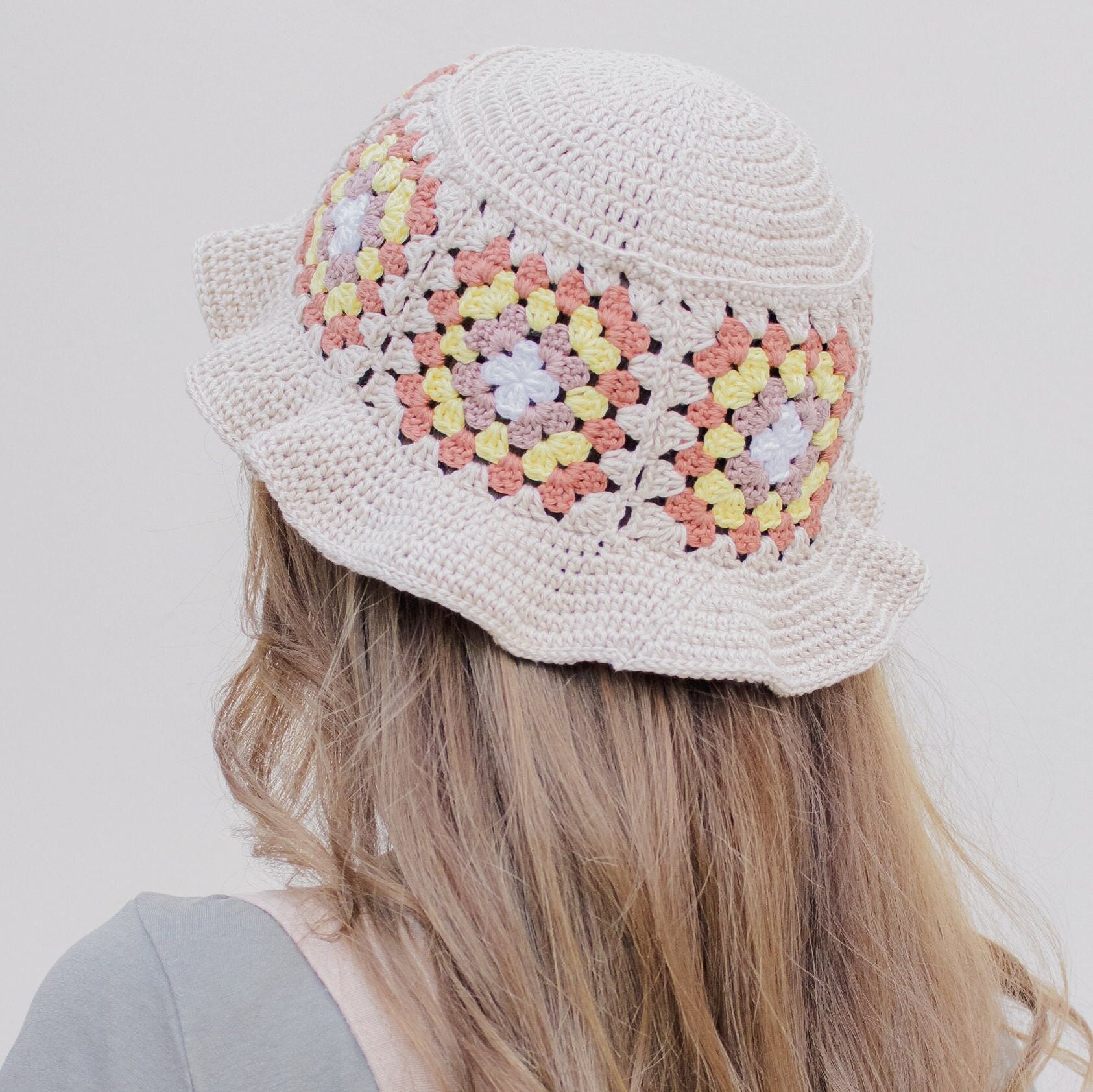 Buy Crochet Granny Square Bucket Hat Pattern DUNE Bucket Hat