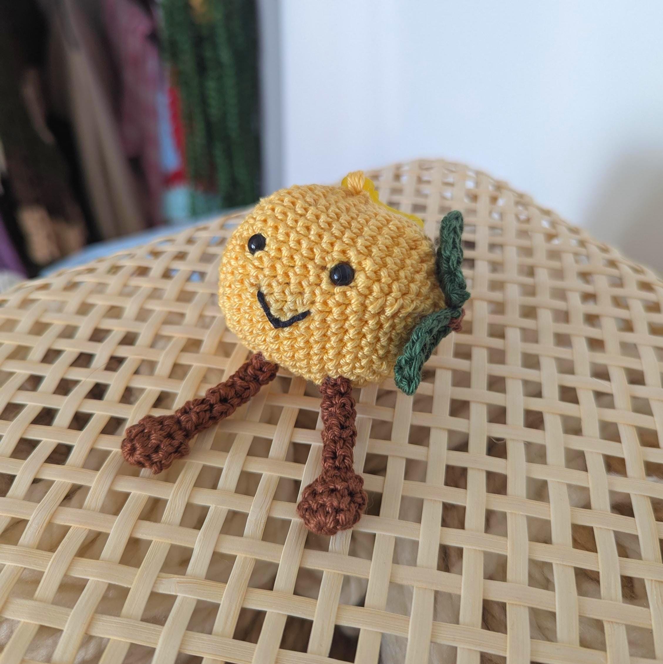 Crochet Lemon Plushie Pattern: Amigurumi Keychain (PDF Download