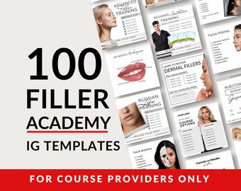 Injectables TRAINING ACADEMY templates / facial arteries + facial anatomy post / filler or Botox training promotions / edit in Canva FREE