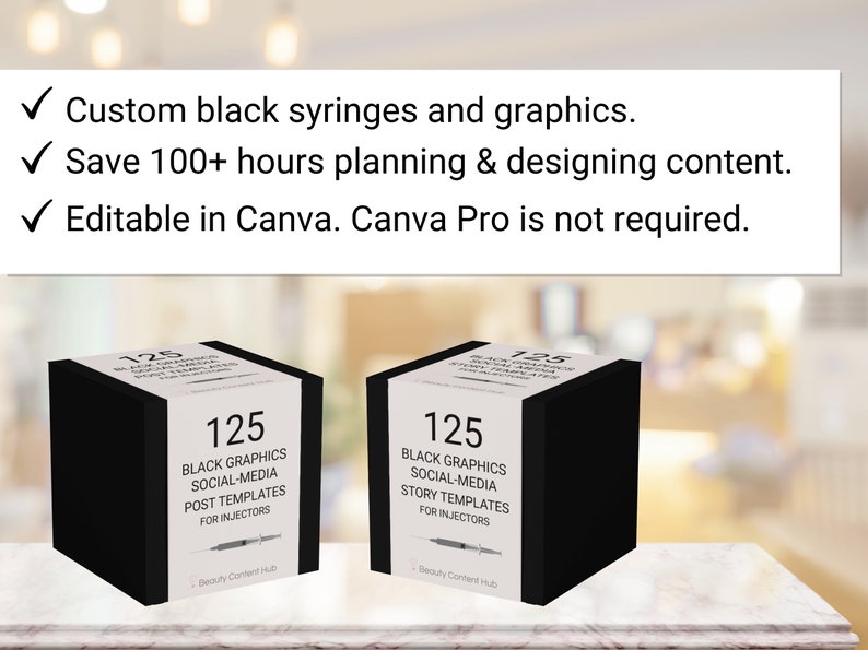 BLACK GRAPHICS Injector Instagram Template & Aesthetic Nurse Etsy