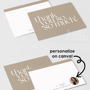 Plantilla Canva de tarjetas de agradecimiento personalizables / Tarjeta de agradecimiento para consultores Arbonne Descarga digital / Impresión en casa / BRICOLAJE