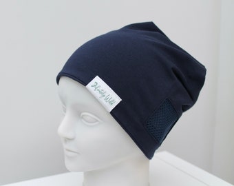 Cochlear Implant/Hearing Aid Beanie Hat  - Solid Colour