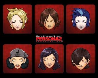 Persona 2 A5 Druck und Schlüsselanhänger Optionen