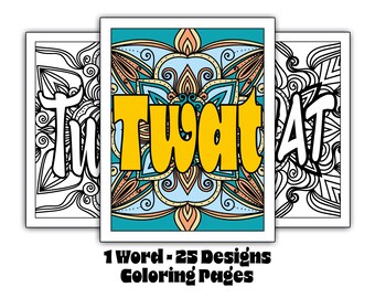 Swearing Adult Coloring Pages: Mandala Designs (Digital Download)