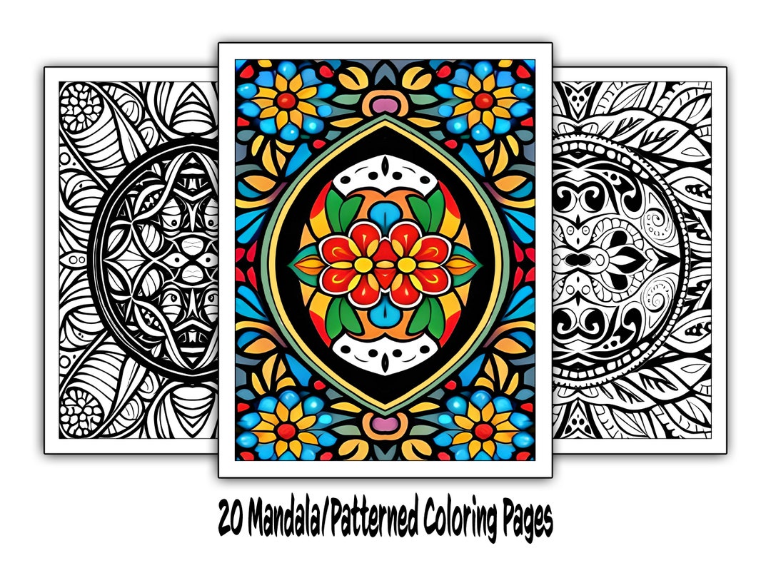 Mandala Coloring Pages: 21 Stress-relief Designs (digital Download) - Etsy