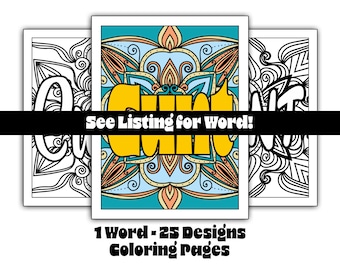 Swearing Coloring Pages: Adult Mandala Designs (Digital Download)