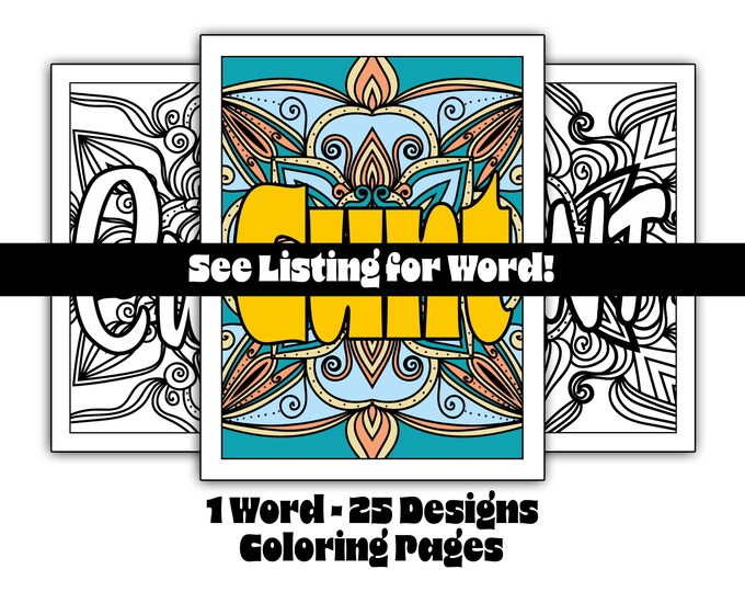 100 Swear Word Coloring Pages Swear Word Coloring Sheets Mandala ...