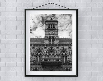 Northampton Guildhall Art Print: Black and White Architecture (Digital Download)