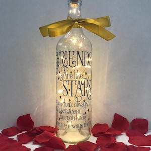 Friends are Like Stars Light up Bottle