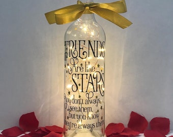 Friends are Like Stars Light up Bottle