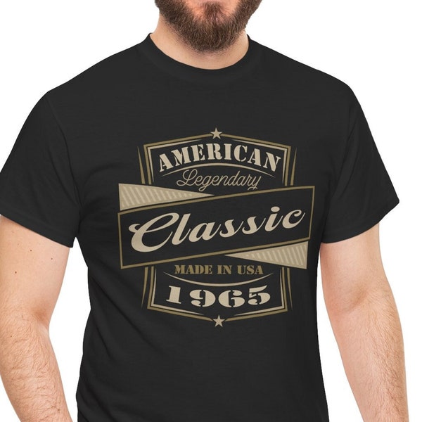 1965 Top Notch Perfection 60th Birthday Shirt For Men - Vintage Customizable Birthday Gift Tee - View #4