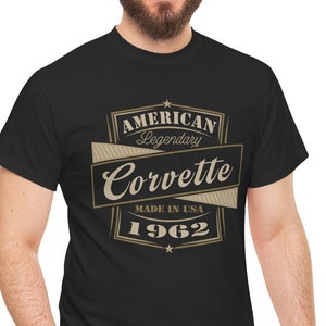 1962 Corvette Gift T Shirt | 1962 Corvette Shirt | Classic Car Tee Shirt