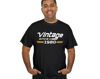 Born in 1980 Birthday Shirt - Birthday Gift For Dad, Mom, Grandpa, T-shirt, Tee