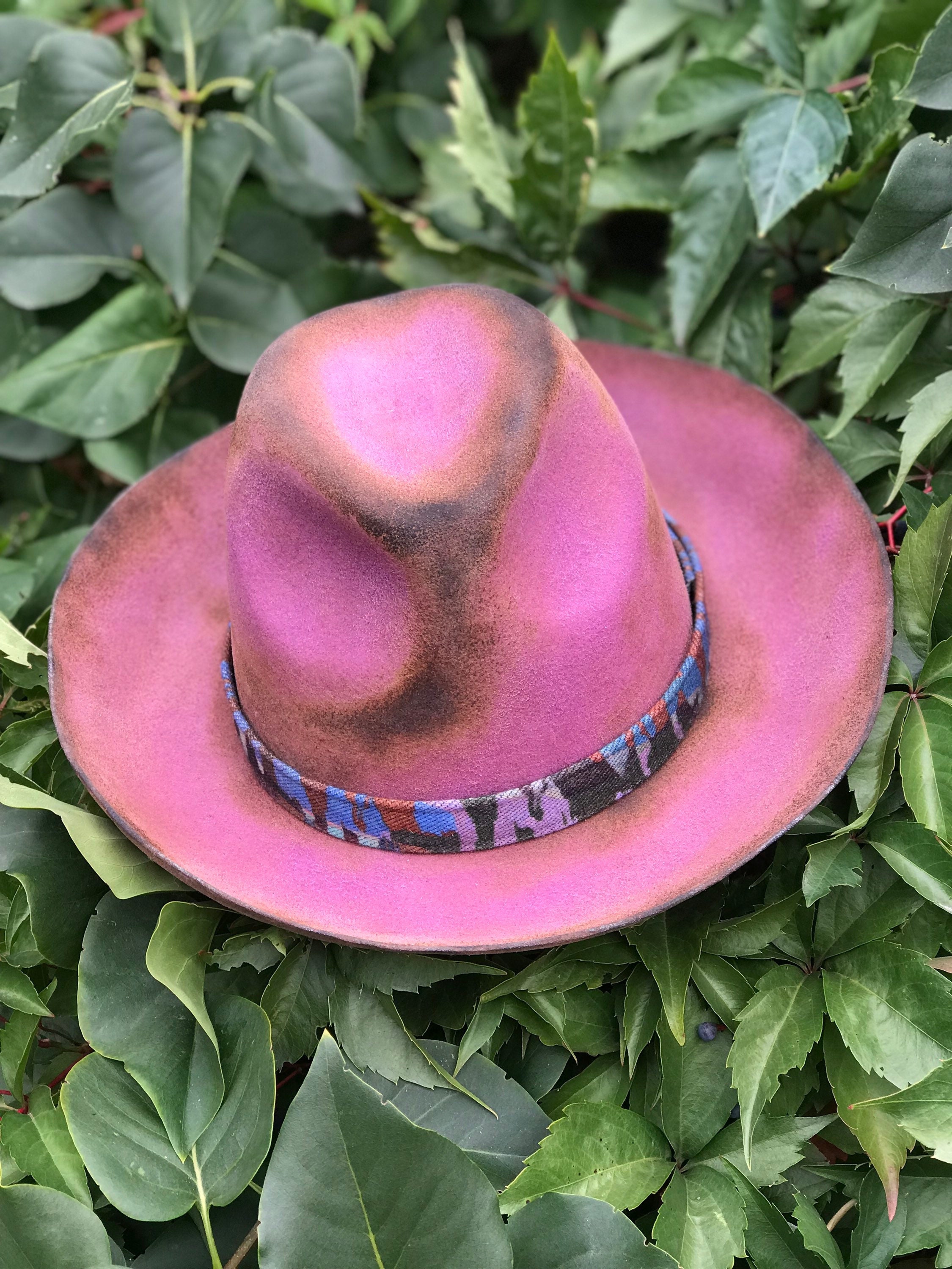Pink Western Wool Fedora Hat LF279__26574.1718911697.jpg?c=1 main image 3