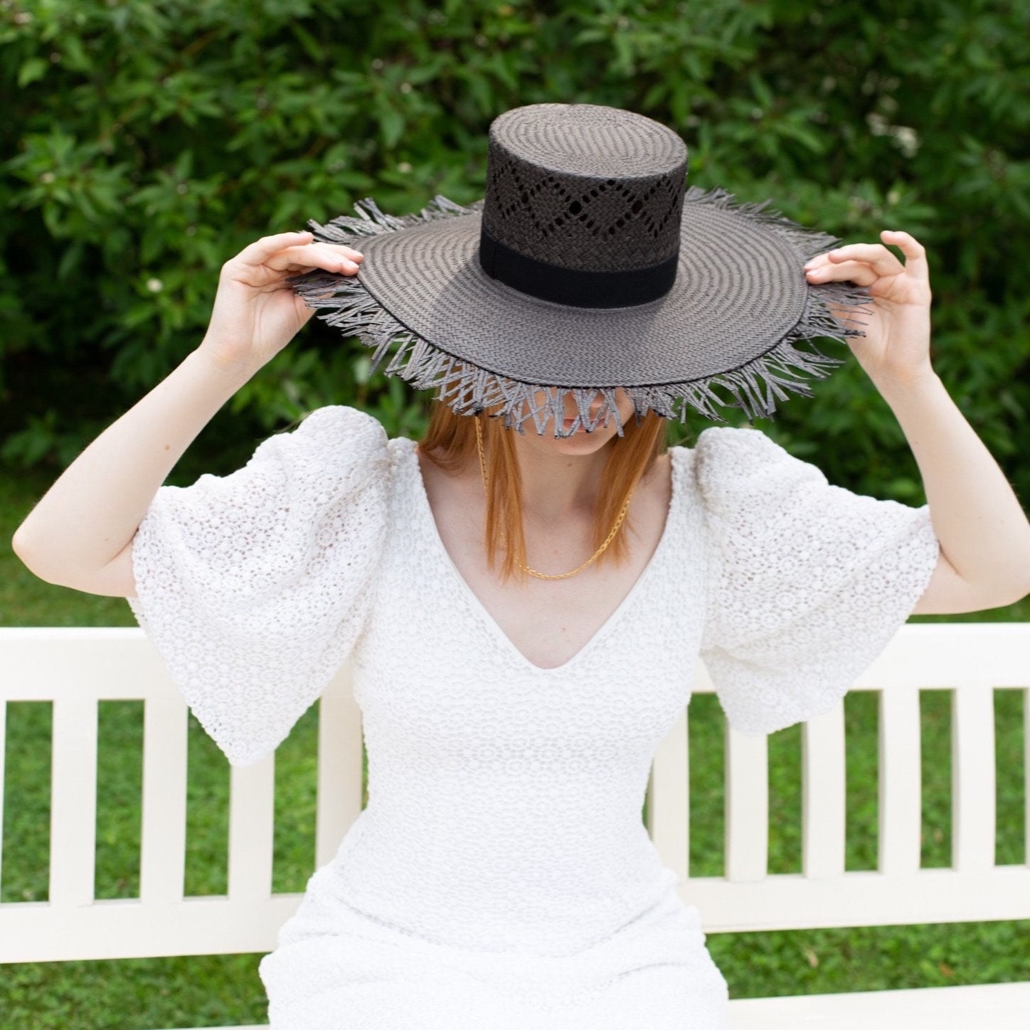 PASSIONART Handmade fine straw bolero style Hat with brim beading Wide Brim Straw Bolero Hat – Summer Fashion Accessory - Etsy main image 3