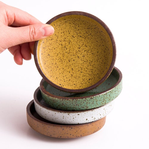 Retro Style Ceramic Dinner Bowls Pottery Handmade Side Bowls Etsy