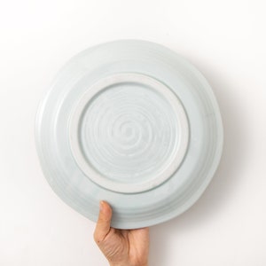 Blue Floral Ceramic Dinner Plate, Pottery Handmade Dinner Plate, Modern Dinnerware Plates, Serving & Salad Plate, Ceramic Dishes, Tableware image 6