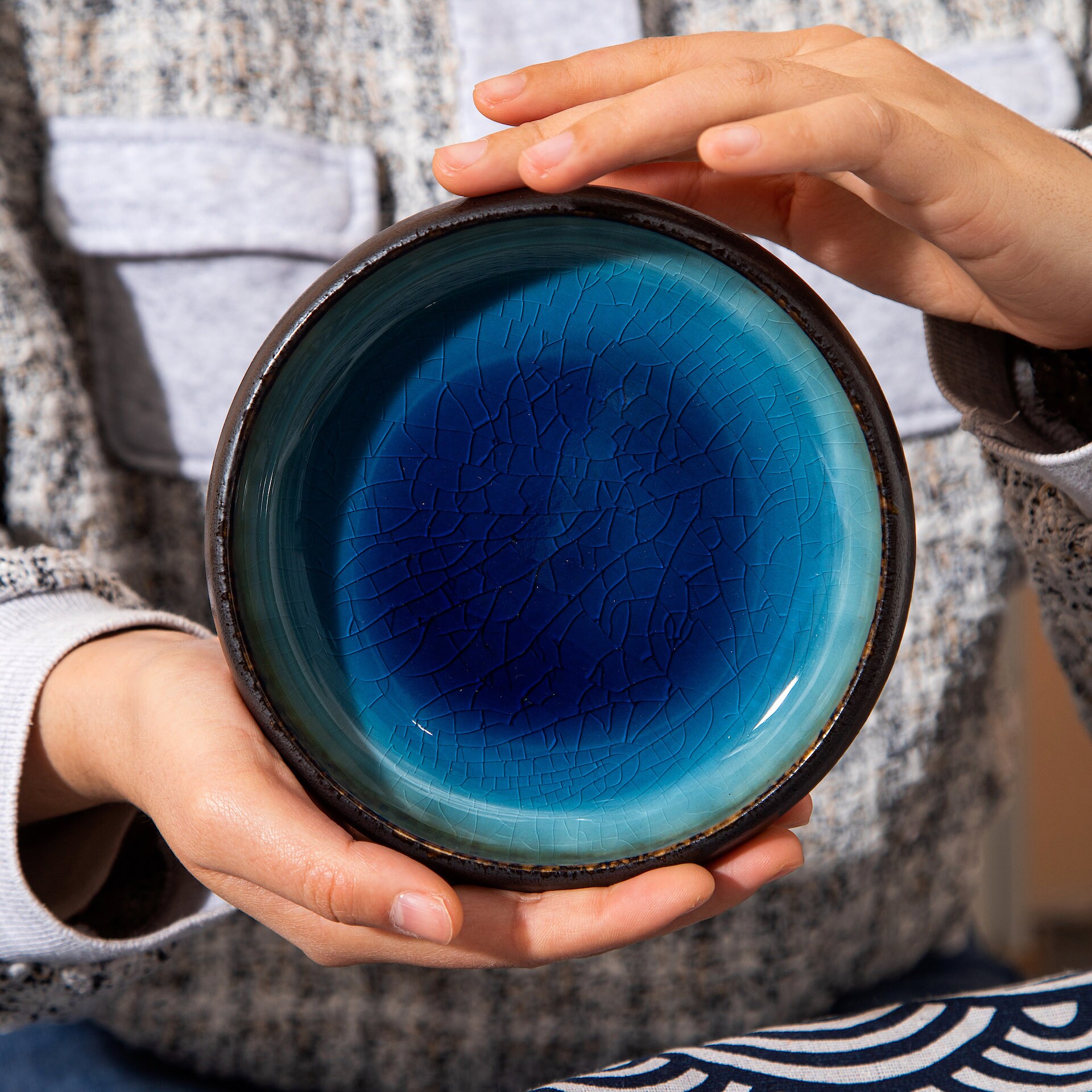 Retro Style Ceramic Dinner Plates Pottery Handmade Dining Etsy