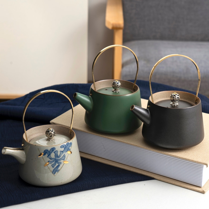 Retro Ceramic Japanese Teapot Pottery Handmade Teapot Set Etsy