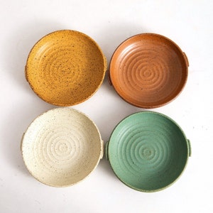 Retro Style Binaural Ceramic Dinner Plates, Pottery Handmade Dinner Plate, Stoneware Dining Plate, Ceramic Side Plates, Salad Plates image 7