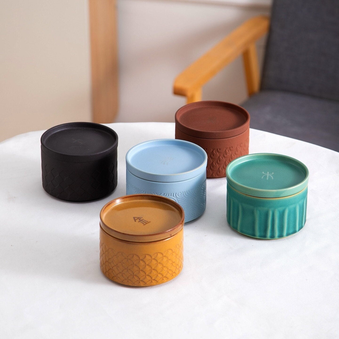 Small Ceramic Lidded Jars -  Australia