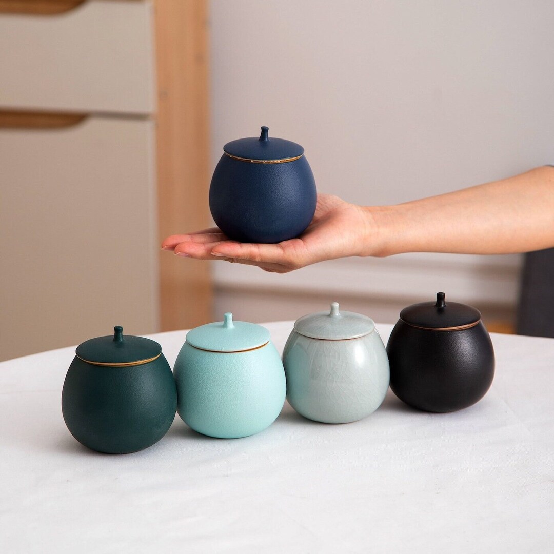 Japanese Style Ceramic Canisters Multipurpose Jars With Lid Storange