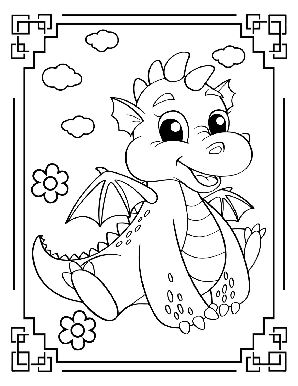 Dragon Coloring Pages | Kids Coloring Book Printable (19 Pages ...