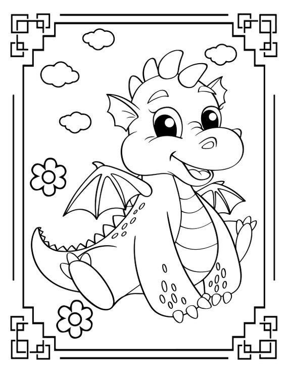 Big Dragon Coloring Book For Kids Ages 4-8: Dragon Coloring Book Children  Toddlers And Preschool Kids. Fun Activity Book For Kids 2 Years Old Boys  And