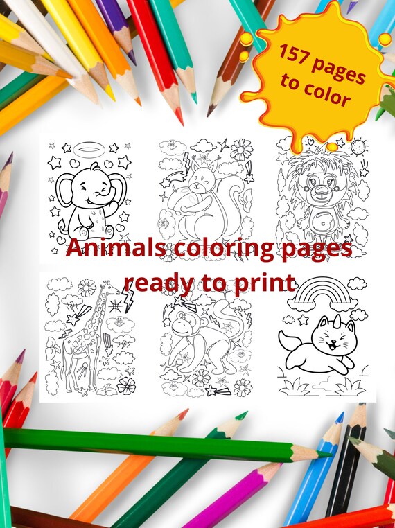 Kids Animal Coloring Pages 3 PDF - Il 570xN.3332217729 Lypt 