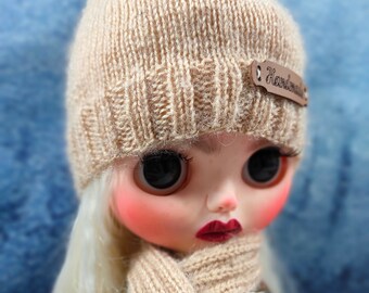 Blythe Doll Beret Scarf Set