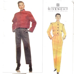 Vogue 1632 uncut sewing pattern 1990s Givenchy size 14-16-18 jacket and pants