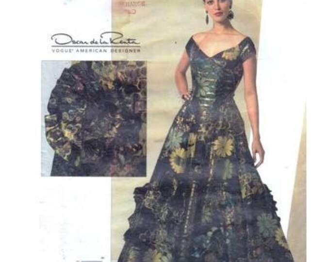 Vogue 2928 Sewing Pattern, Oscar De La Renta Designer Original, Sizes 4 ...