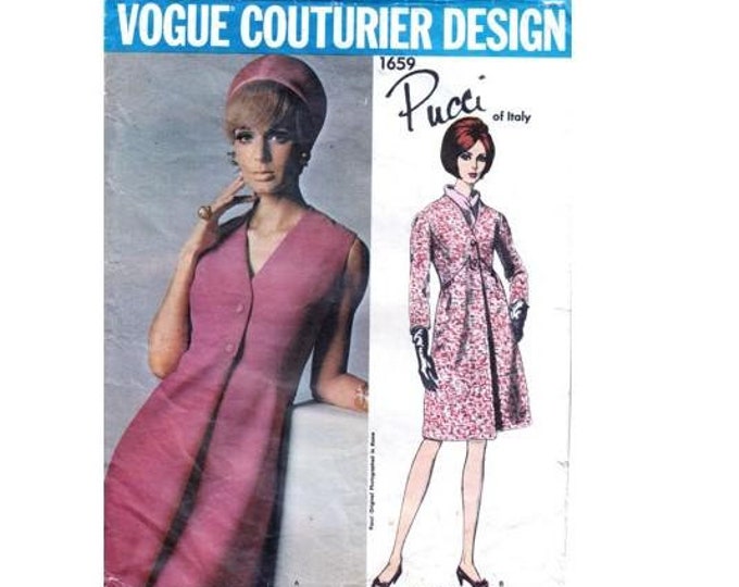 Pucci Sewing Pattern Vogue 1659 Rare Sewing Pattern, Vintage 1960s Emilio Pucci, Size 12 ...