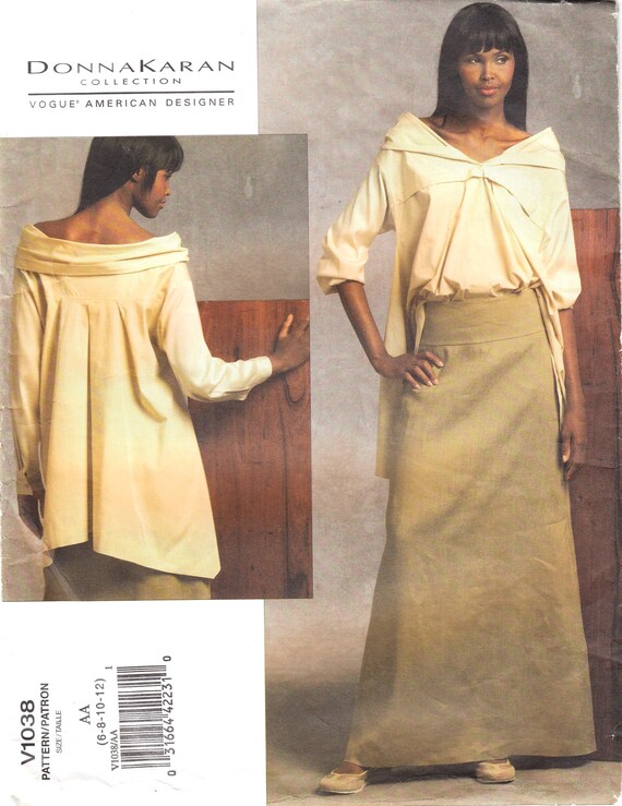Vogue 1038 Donna Karan Shirt and Skirt 