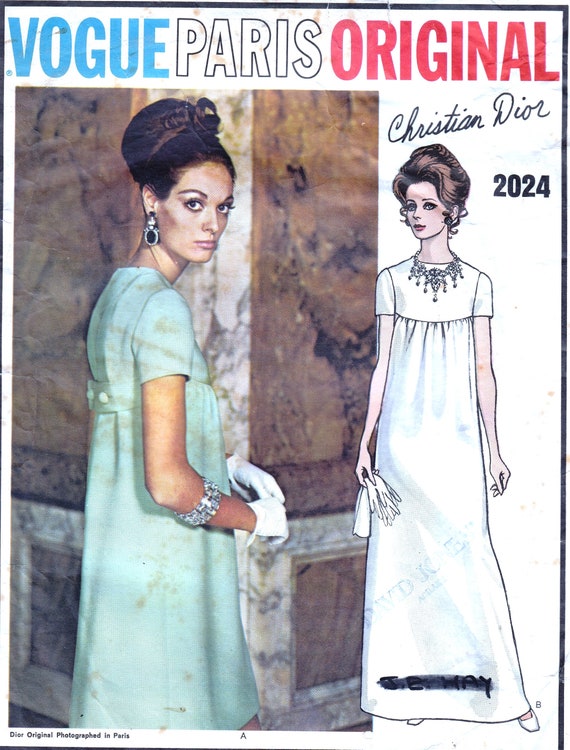 Vogue 2024 Sewing Pattern Vintage Iconic 1960s Christian Etsy Australia