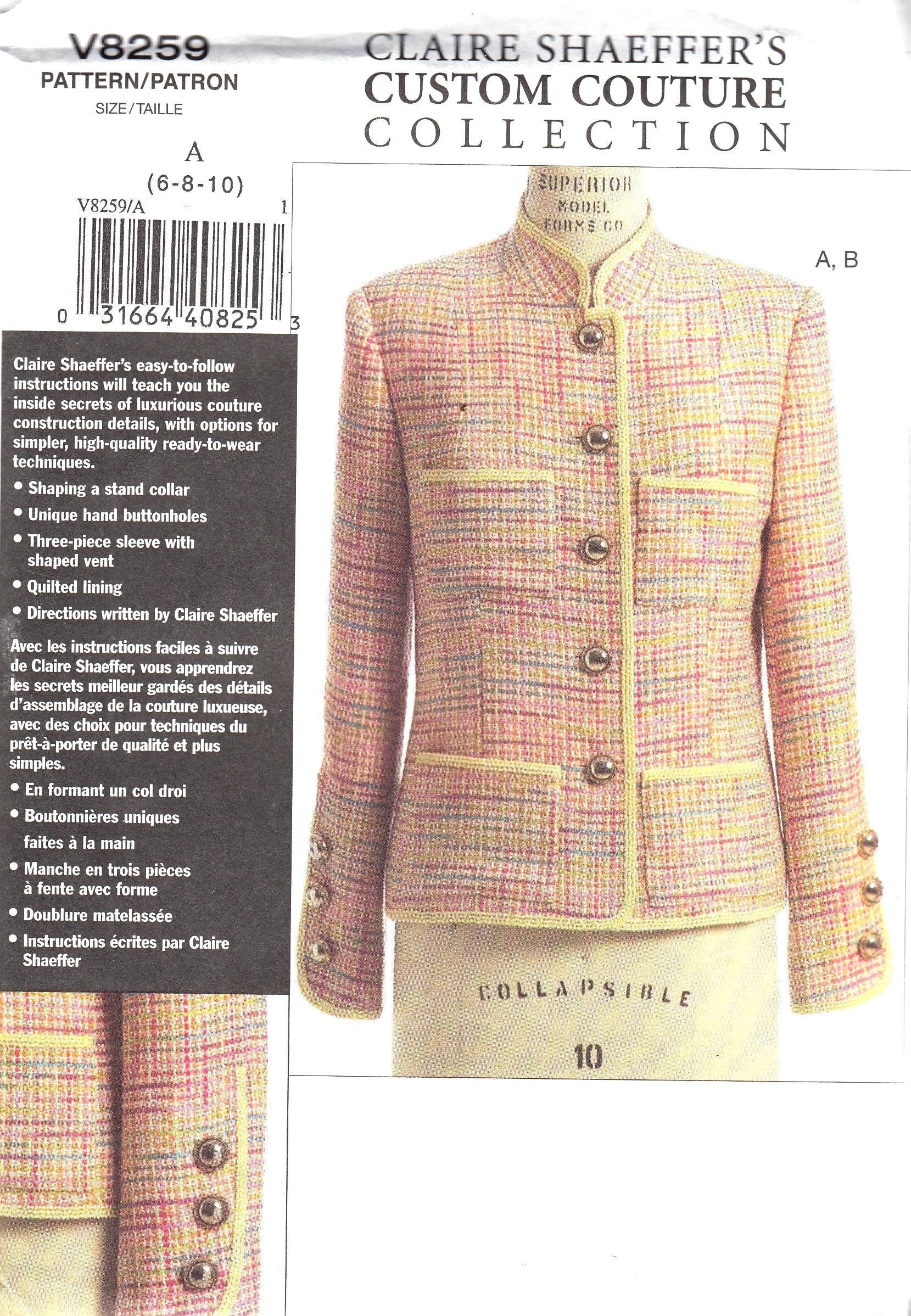 Vogue 8259 Rare OOP Uncut Original Claire Shaeffer Custom Couture