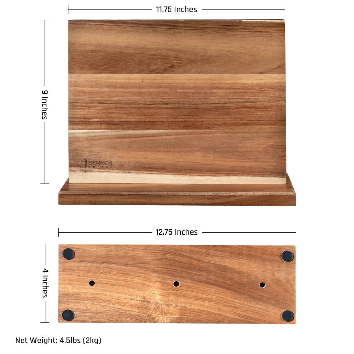 Wholesale Acacia Hardwood Magnetic Knife Block for your store