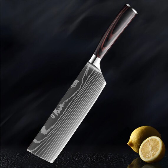 Kitchen Chef Knife Set Japanese Damascus Pattern Sharp Cleaver