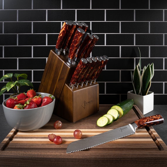 Crimson Collection - Premium Japanese Kitchen Knife Set with