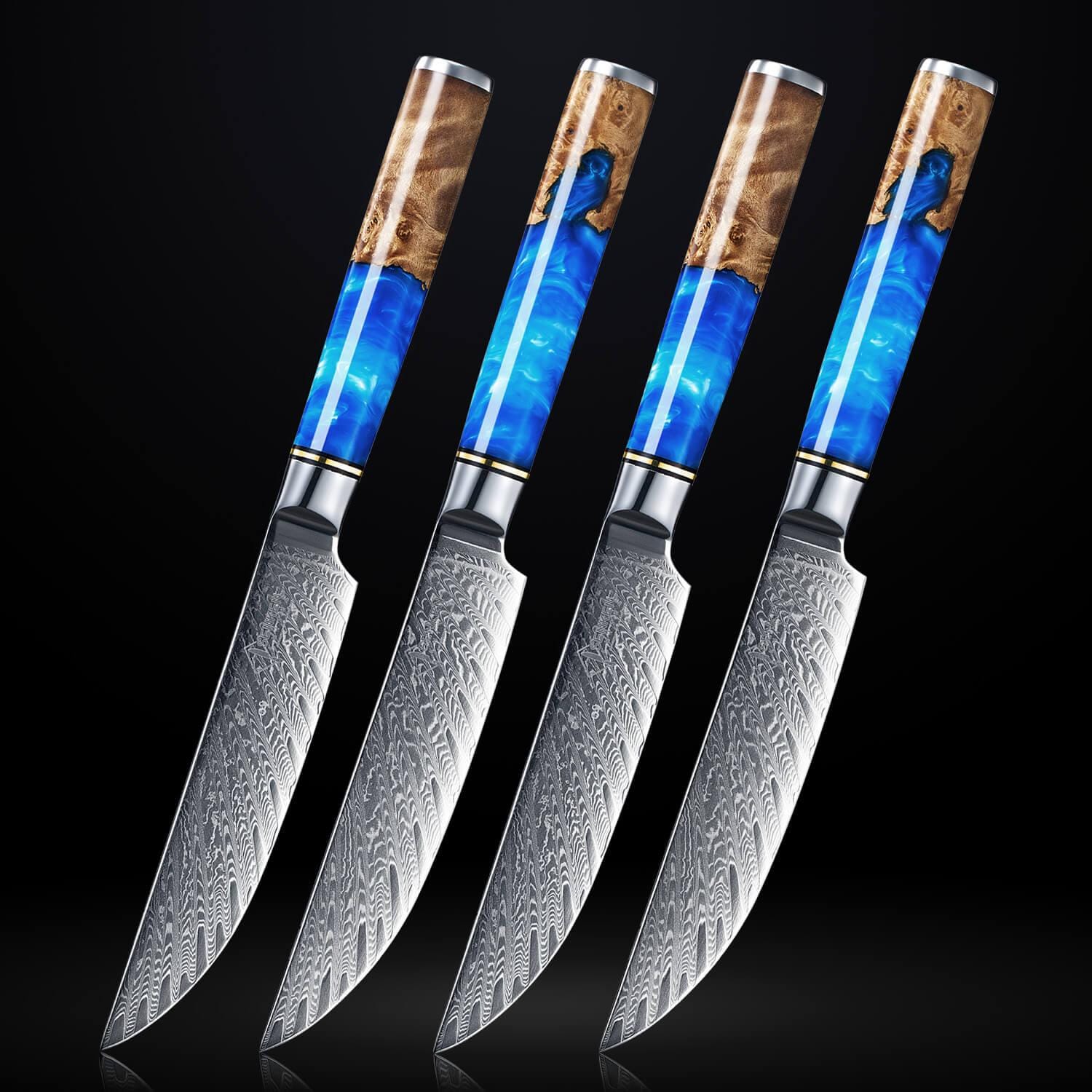 MITSUMOTO SAKARI 21 CM Coltelli da Cucina Professionali, Coltello da Cuoco in Acciaio Damasco a