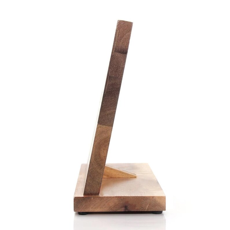 Knife Block Natural Acacia Hardwood Knife Stand Etsy